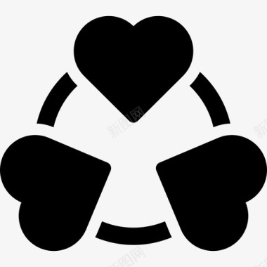 爱情圈形状圣瓦伦丁图标图标
