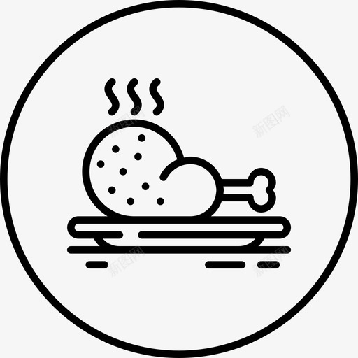 鸡肉菜肴食物图标svg_新图网 https://ixintu.com 菜肴 食物 餐厅 餐厅第二卷 鸡肉
