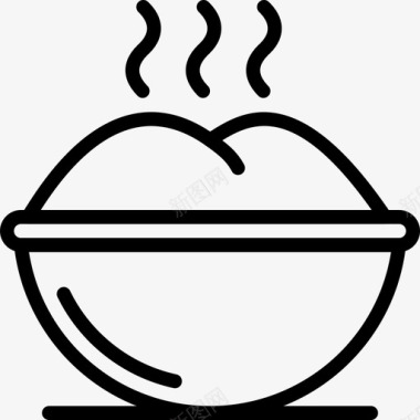 热面团烹饪饮料图标图标