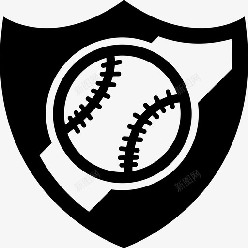 棒球徽章纹章盾牌图标svg_新图网 https://ixintu.com 棒球徽章 盾牌 纹章