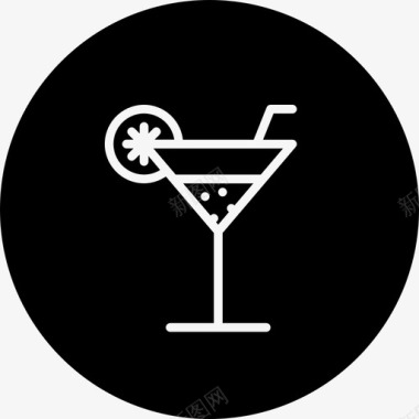 果汁鸡尾酒玻璃杯图标图标