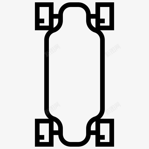 长板滑板运动图标svg_新图网 https://ixintu.com 滑板 运动 长板