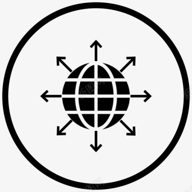 数据仓库全球互联网图标图标