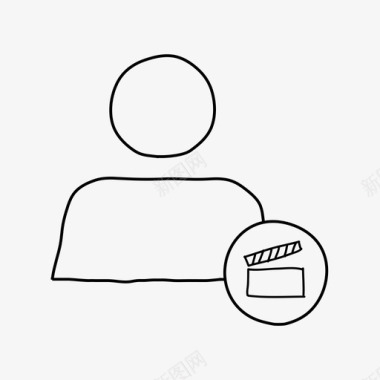 电影用户帐户演员图标图标