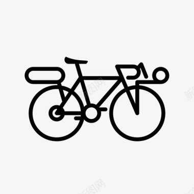 旅游自行车露营自行车公路自行车图标图标