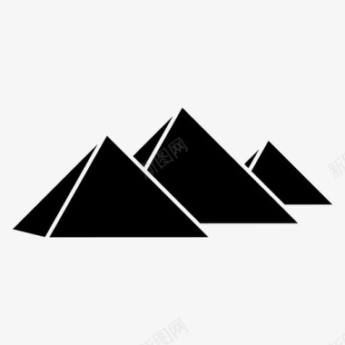 金字塔古代建筑图标图标