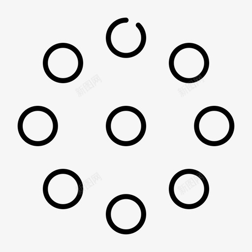 圆形抽象点圆图标svg_新图网 https://ixintu.com 3d打印 圆形 形状 抽象 点圆