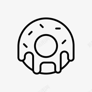 甜甜圈食品美式图标图标