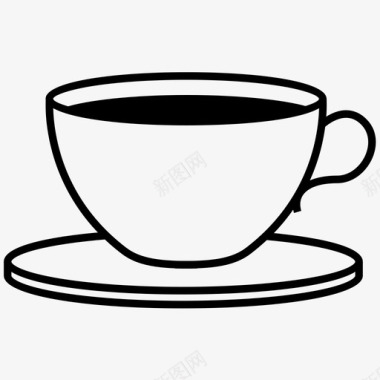 满杯咖啡茶图标图标