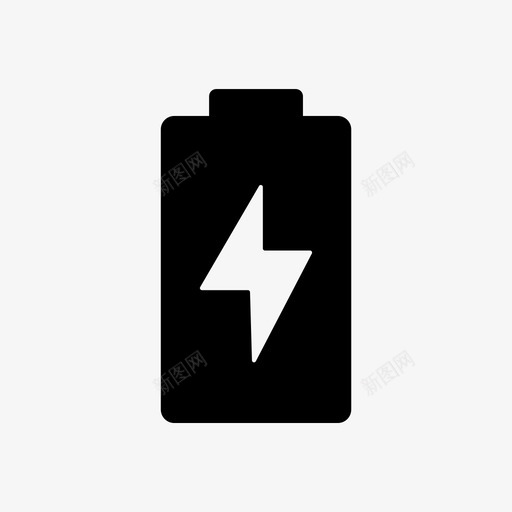 电池充电能量电话图标svg_新图网 https://ixintu.com 电池充电 电源 电话 能量