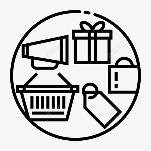 购物购物袋购物篮图标svg_新图网 https://ixintu.com 分类图标 商店购物 购物 购物篮 购物袋