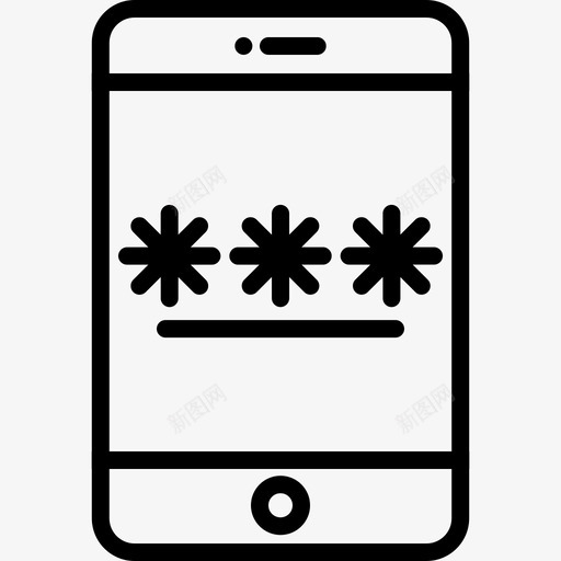 密码保护应用程序安全移动安全图标svg_新图网 https://ixintu.com 密码保护 应用程序安全 移动安全 移动工具
