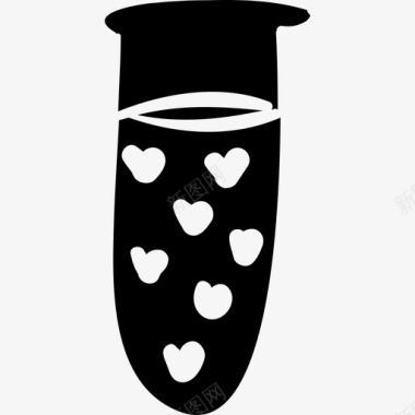 爱情药水符号圣瓦伦丁填充图标图标