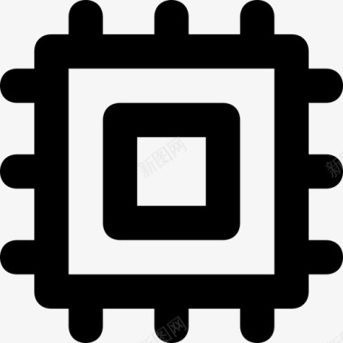 cpu芯片电子硬件图标图标