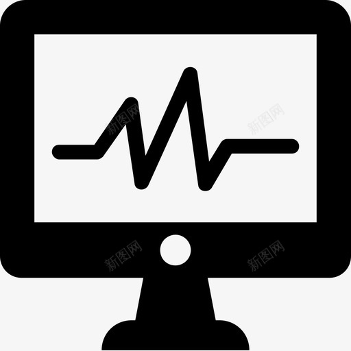 心跳生命线脉动图标svg_新图网 https://ixintu.com 屏幕 心跳 生命线 科学和技术字形图标集 脉动 脉搏