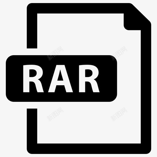 rar文件扩展名格式图标svg_新图网 https://ixintu.com rar文件 扩展名 文件格式 格式