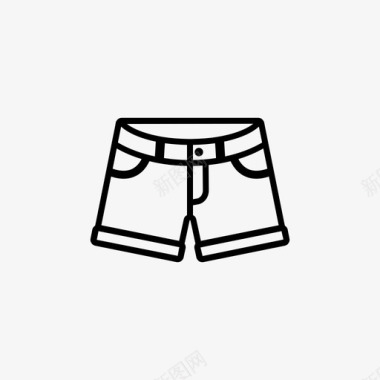 短裤衣服牛仔短裤图标图标
