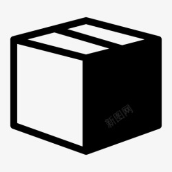 纸板货箱移动箱纸板箱送货箱图标高清图片
