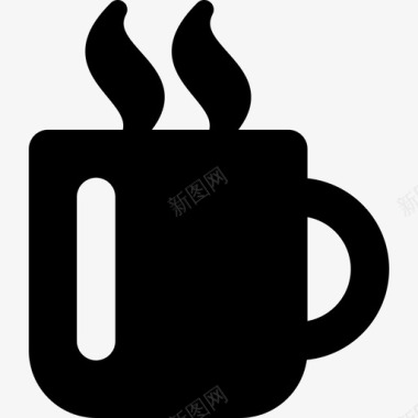 热咖啡食物办公用具图标图标