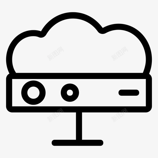 文件服务器云连接图标svg_新图网 https://ixintu.com 云 存储 数据 文件服务器 电子线路图标 连接