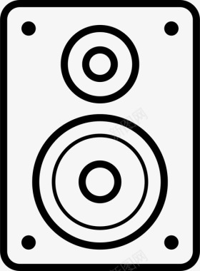 扬声器扩音器音乐图标图标