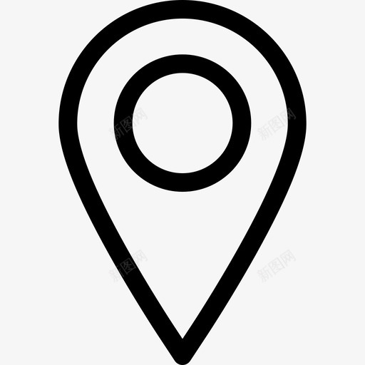 定位销地图和标志poi信号轮廓图标svg_新图网 https://ixintu.com poi信号轮廓 地图和标志 定位销