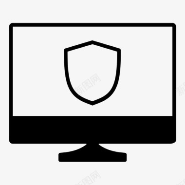 安全计算机受保护图标图标