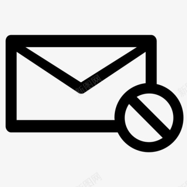 阻止电子邮件新闻稿取消订阅图标图标