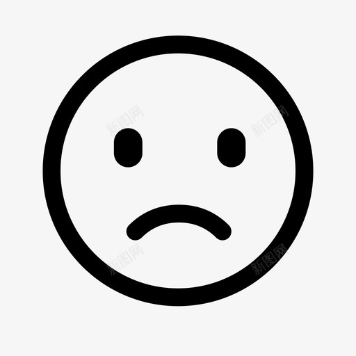 不开心表情情绪图标svg_新图网 https://ixintu.com 不开心 悲伤 情绪 表情
