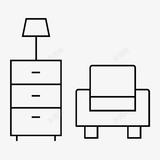 沙发家具内饰图标svg_新图网 https://ixintu.com 内饰 家具 沙发