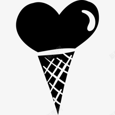 冰淇淋招牌圣瓦伦丁馅图标图标