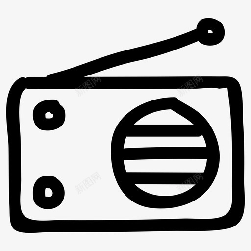 播放器天线设备图标svg_新图网 https://ixintu.com 天线 播放器 收音机 无线 电子 电子手绘图标 设备