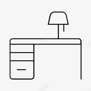 书桌室内办公桌图标图标