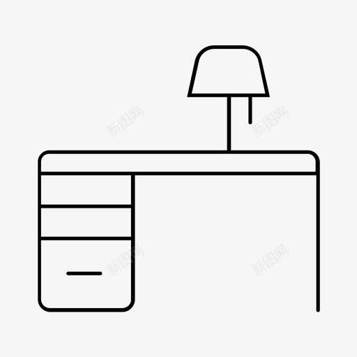 书桌室内办公桌图标svg_新图网 https://ixintu.com 书桌 办公桌 室内