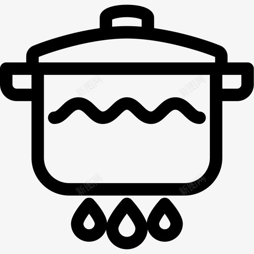 煮锅火锅厨房图标svg_新图网 https://ixintu.com 厨房 温度 火锅 煮锅 食物轮廓集2