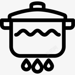 电炭2用火锅煮锅火锅厨房图标高清图片