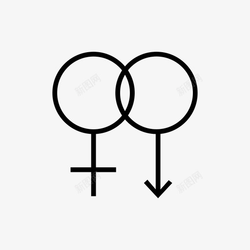 男女符号夫妻性别符号图标svg_新图网 https://ixintu.com 人物 体积 图表 夫妻 性别符号 男女符号