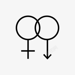 性别图表男女符号夫妻性别符号图标高清图片