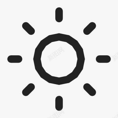亮度日光ui图标呈圆形图标