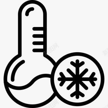 低温冷冻测量图标图标