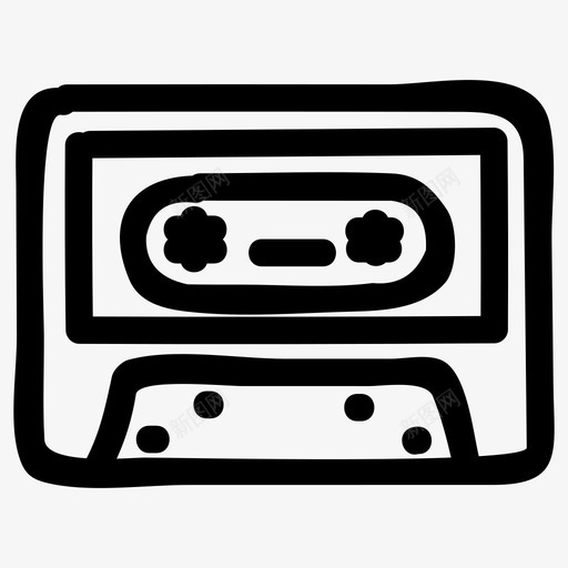 盒式磁带音乐唱片图标svg_新图网 https://ixintu.com 唱片 盒式磁带 音乐 音乐音频和视频手绘