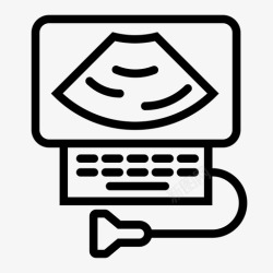 超声医学超声波解剖学健康图标高清图片