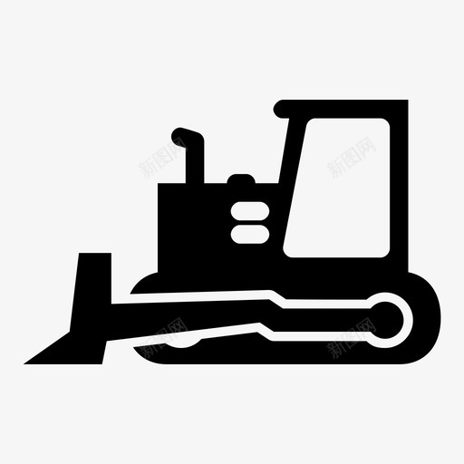 推土机履带式挖掘机图标svg_新图网 https://ixintu.com 履带式 拖拉机 挖掘机 推土机 机械 采矿