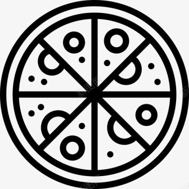 披萨托盘烹饪食物图标图标