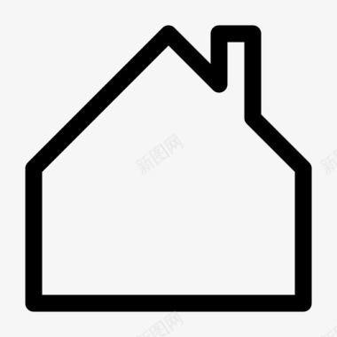 家房子纯线条图标图标