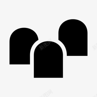 墓碑墓葬埋葬图标图标