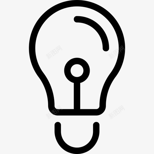 灯泡创意创新图标svg_新图网 https://ixintu.com 创意 创新 发明 灯泡 灯泡2