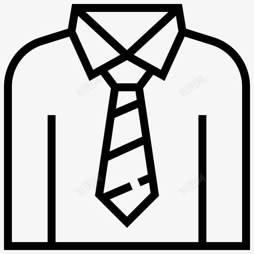西装男士领带图标svg_新图网 https://ixintu.com 办公用品 工作服 男士 衬衫 西装 领带