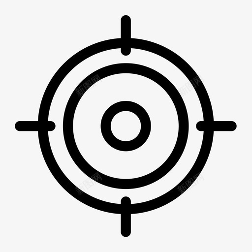 十字准星聚焦射击图标svg_新图网 https://ixintu.com 十字准星 射击 狙击手 目标 聚焦