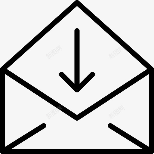 接收邮件信封信件图标svg_新图网 https://ixintu.com smashicons邮件大纲 信件 信封 接收邮件 消息